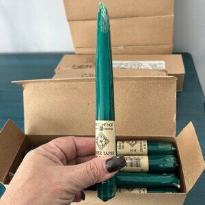 11 Vintage Green Forget Me Not American Greetings Dinner Taper 8” Candle Sticks